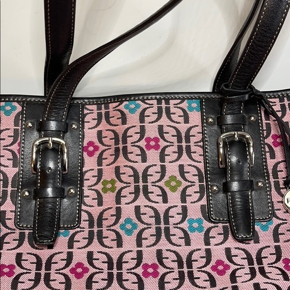 Fossil tote in f signature print and leath… - Picture 3 of 11